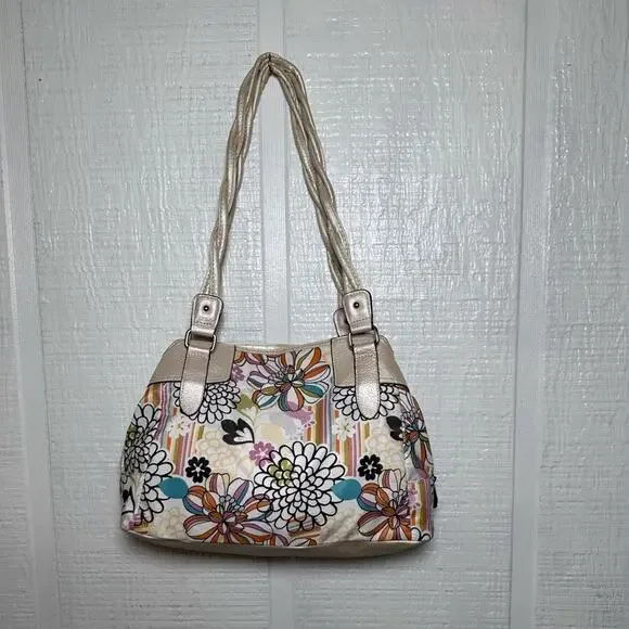Rosetti Vegan Purse twist handle shoulder bag floral flower - Picture 15 of 16